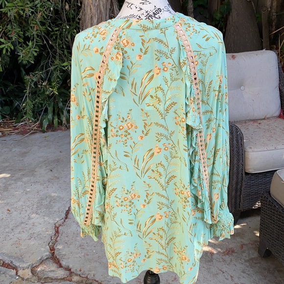 NWT💫Spell Maise Blouse in Vintage Turquoise size small - Picture 6 of 13